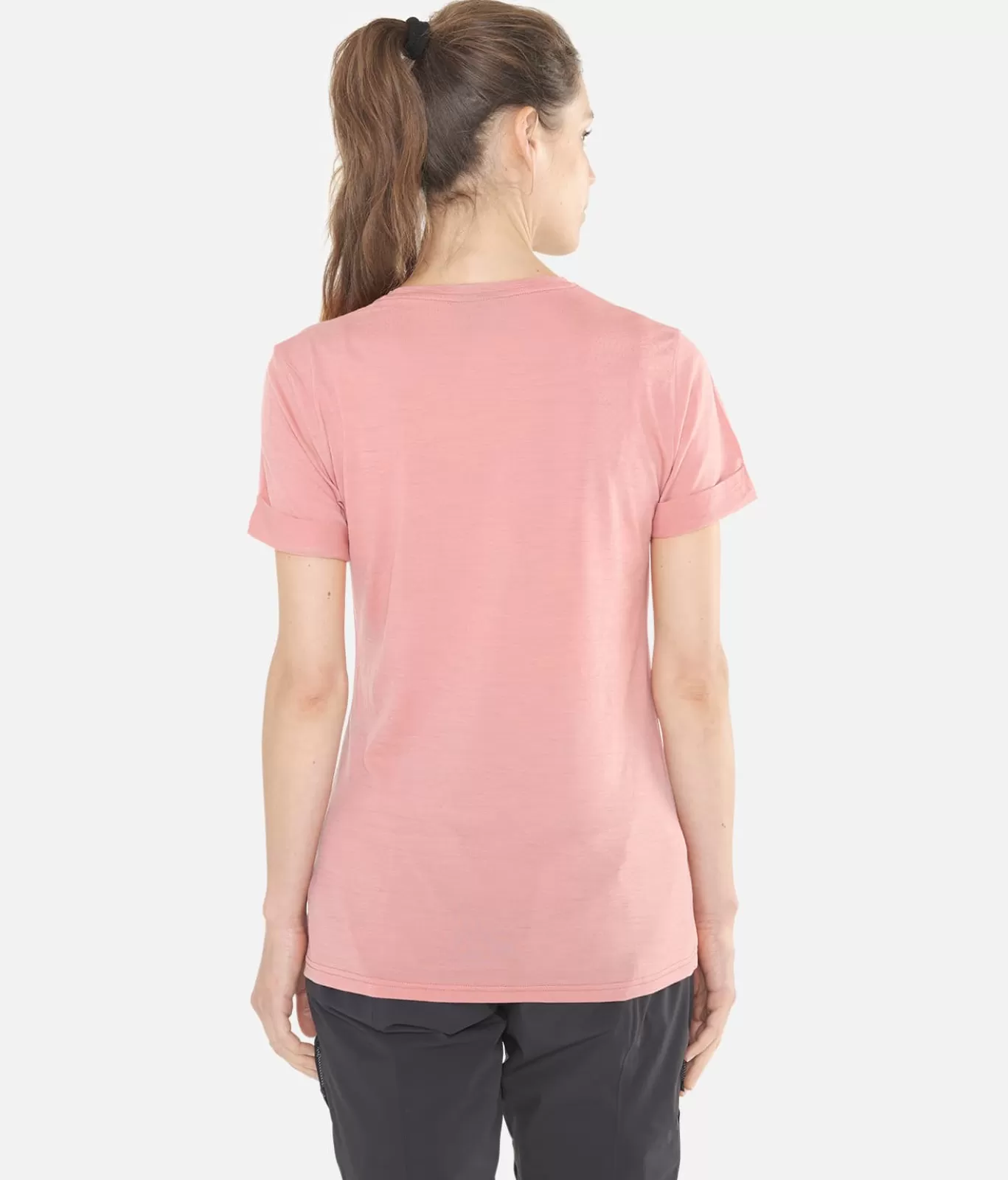 Online Black Crows Maglietta Donna Chevron Merino Blend Maniche Corte Old Rose